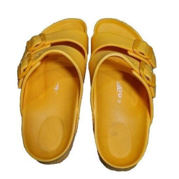 Birkenstock Arizona Orange EVA Double Buckle Strap Slide Sandals Size 36 - Picture 2 of 7